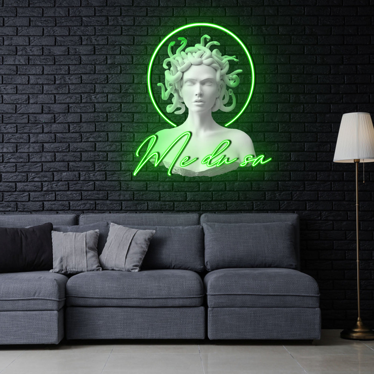 Medusa Head Bust Neon Sign x Acrylic Artwork