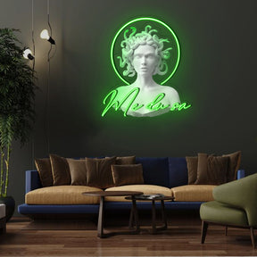 Medusa Head Bust Neon Sign x Acrylic Artwork