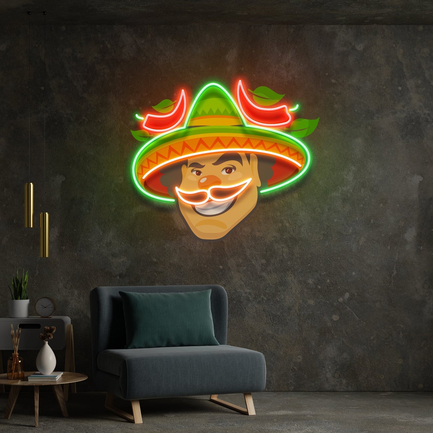 Mexican Man Logo Royalty Artwork Led Neon Sign Light