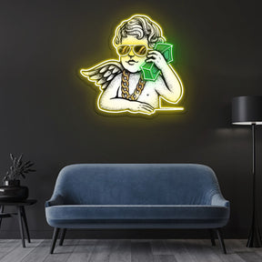 Money Talk Neon Sign x Acrylic Artwork