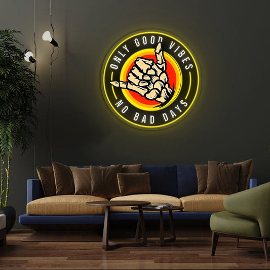 Only Good Vibes Neon Sign x Acrylic Artwork