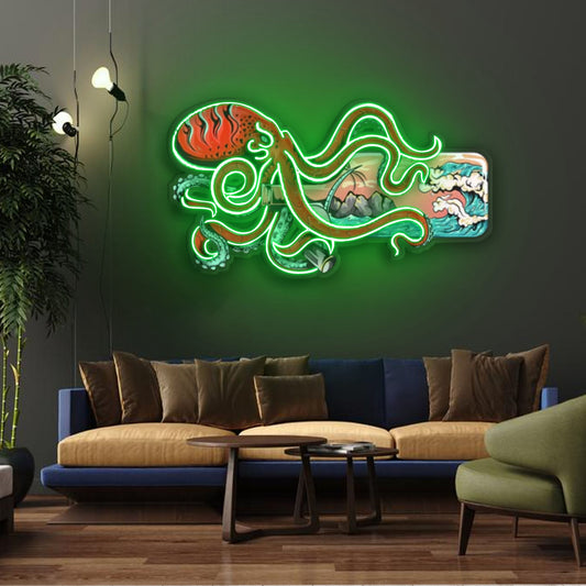 "Paradise In a Bottle" Neon x Acrylic Artwork