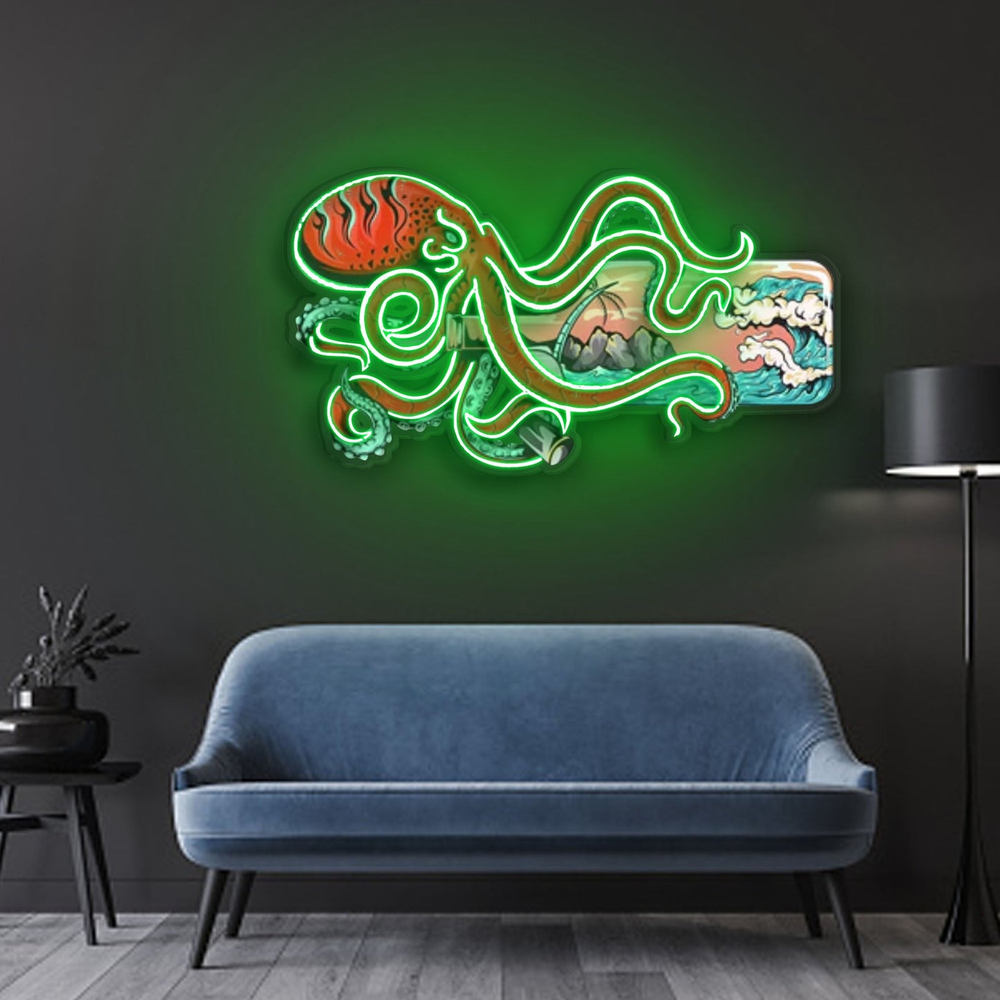 "Paradise In a Bottle" Neon x Acrylic Artwork