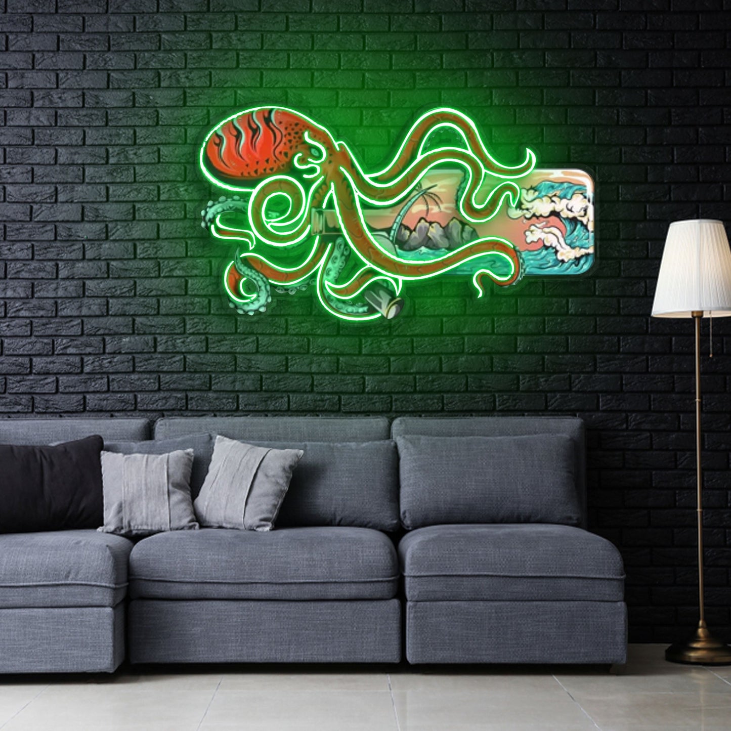 "Paradise In a Bottle" Neon x Acrylic Artwork