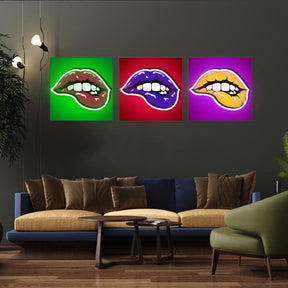 "Pop Art Lips" Neon x Acrylic Artwork