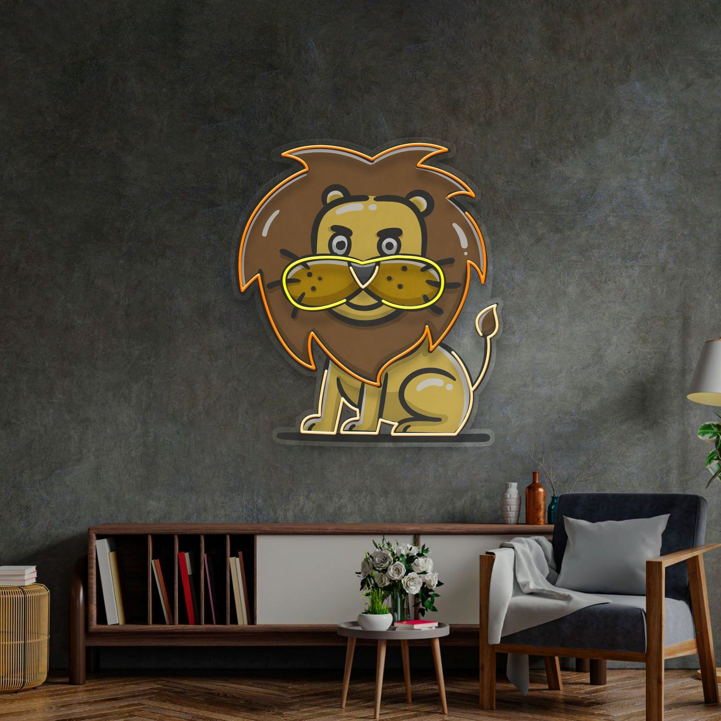 Stupid Lion LED Neon Sign Light Pop Art