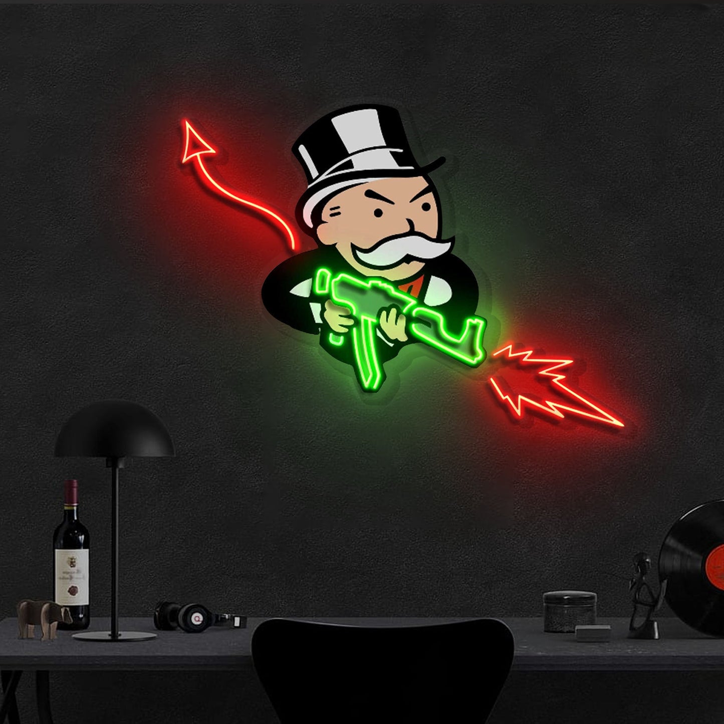 "Shortcut to Wealth" Neon x Acrylic Artwork