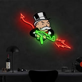 "Shortcut to Wealth" Neon x Acrylic Artwork