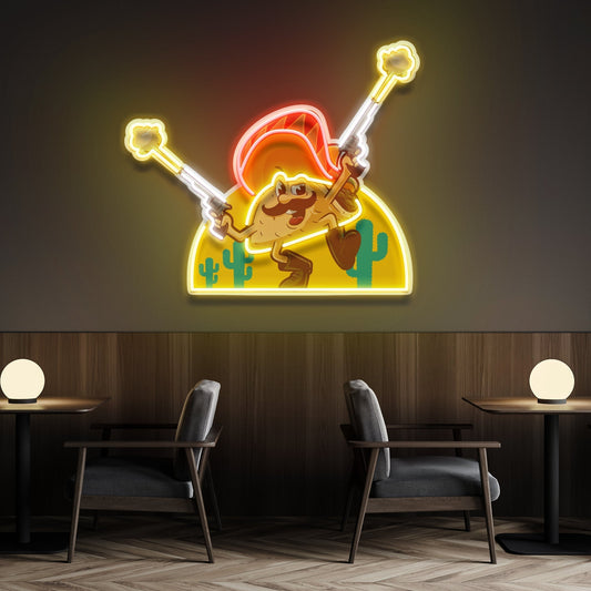 Tacos Logo Mexican Artwork Led Neon Sign Light