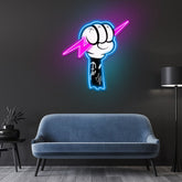 Thunder Fight Neon Sign x Acrylic Artwork