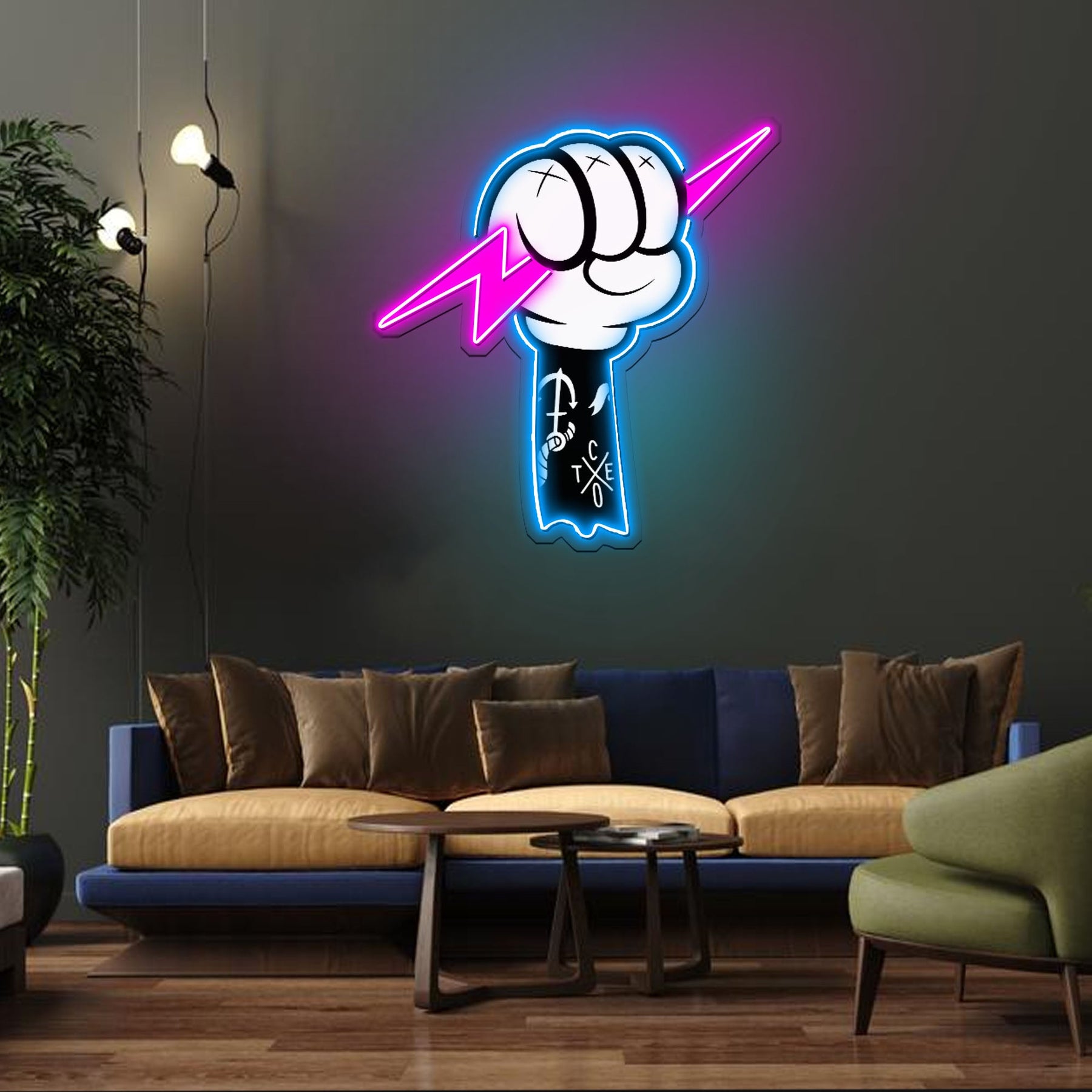 Thunder Fight Neon Sign x Acrylic Artwork