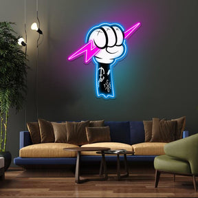 Thunder Fight Neon Sign x Acrylic Artwork