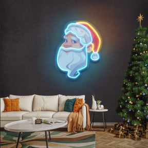 Big Beard Santa Neon Sign - Christmas