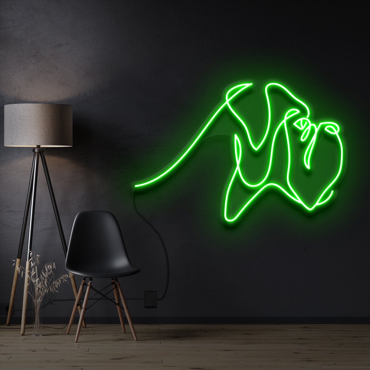"Boxer Line Art" Neon Sign