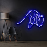 "Boxer Line Art" Neon Sign