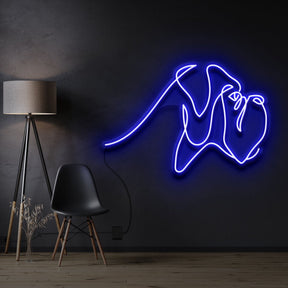 "Boxer Line Art" Neon Sign