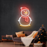 Christmas Snowman Neon Sign