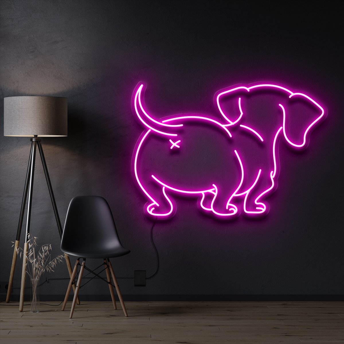 "Dachshund Butt" Neon Sign