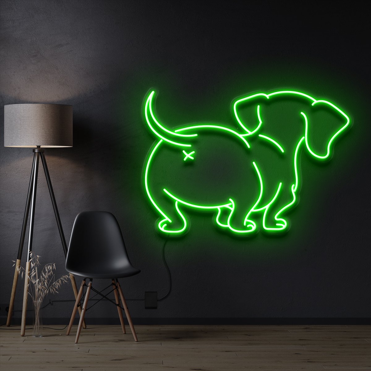 "Dachshund Butt" Neon Sign