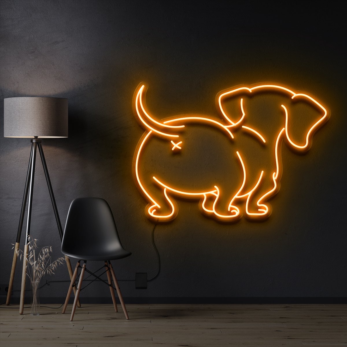 "Dachshund Butt" Neon Sign