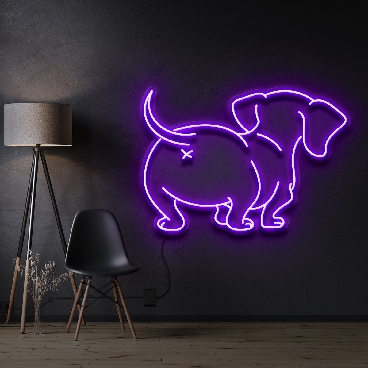 "Dachshund Butt" Neon Sign