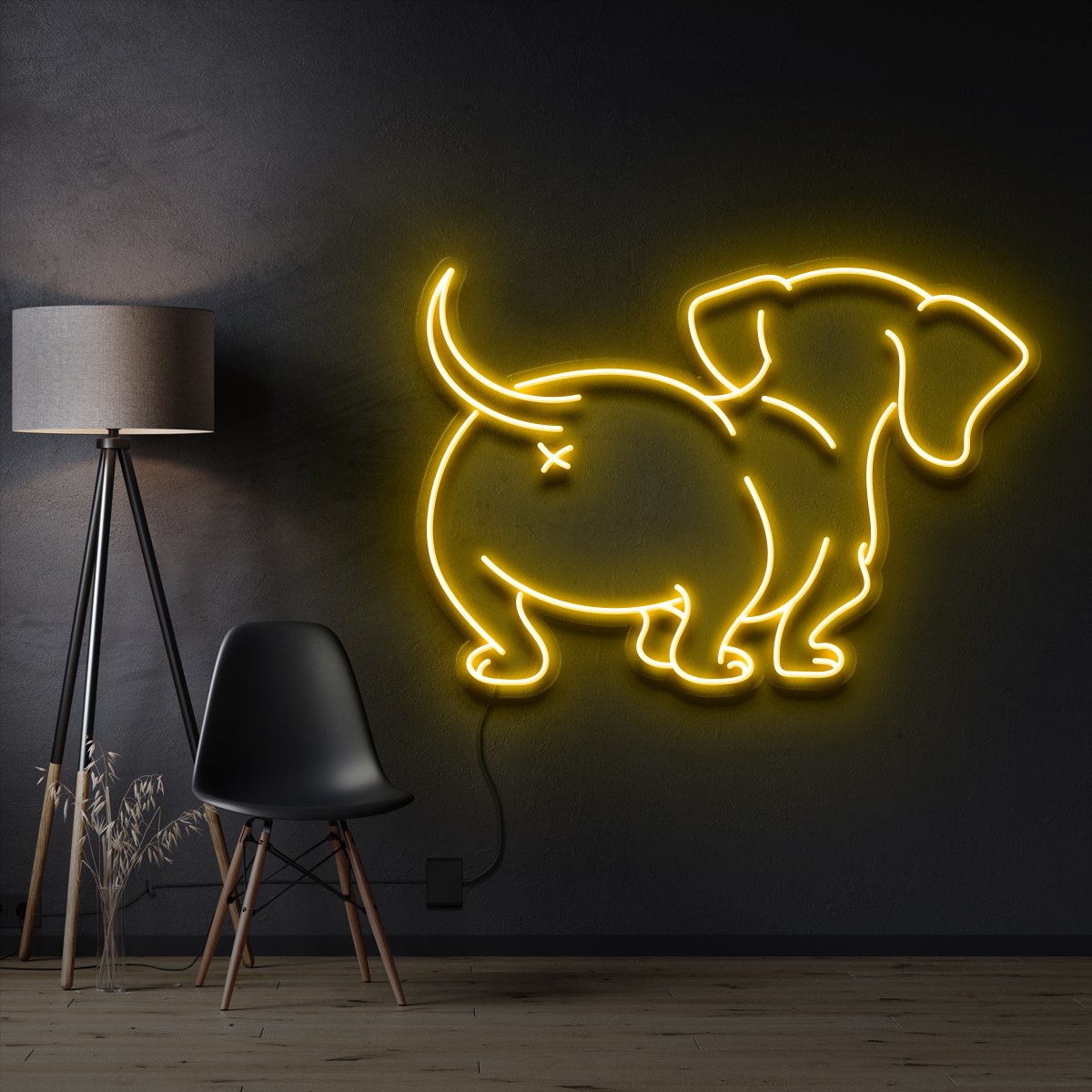 "Dachshund Butt" Neon Sign
