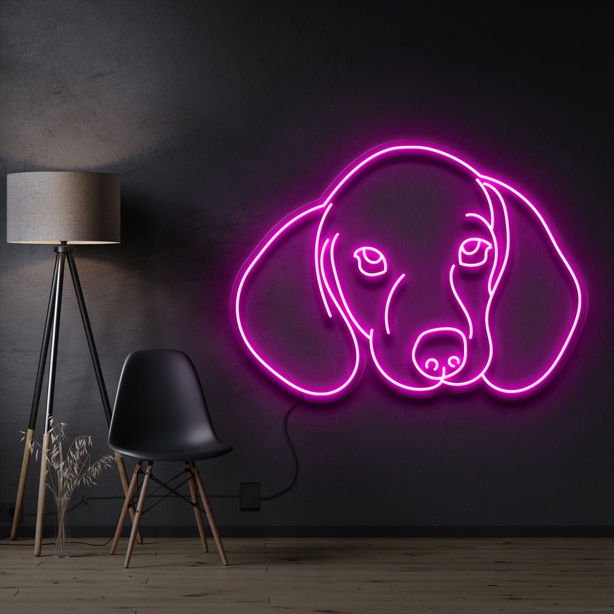 "Dachshund Face" Neon Sign