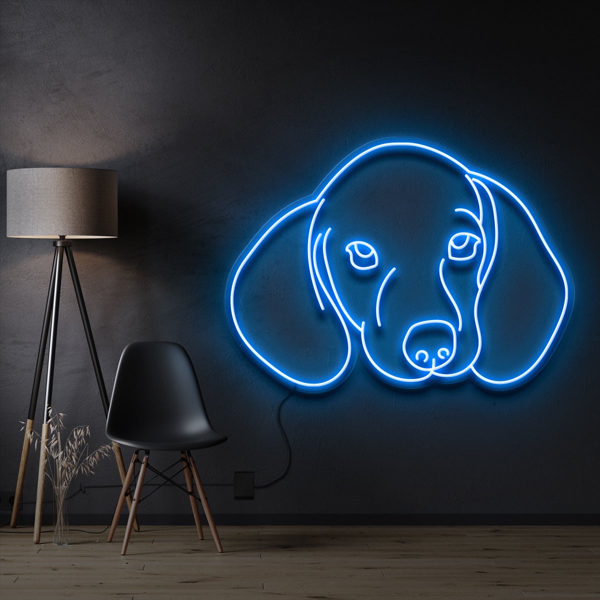 "Dachshund Face" Neon Sign