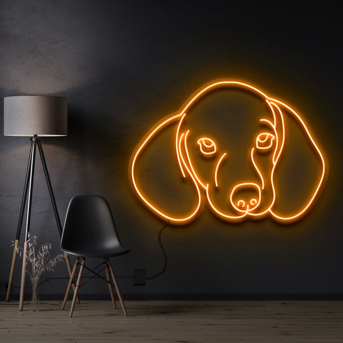 "Dachshund Face" Neon Sign