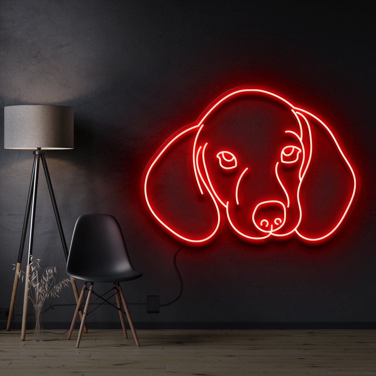 "Dachshund Face" Neon Sign
