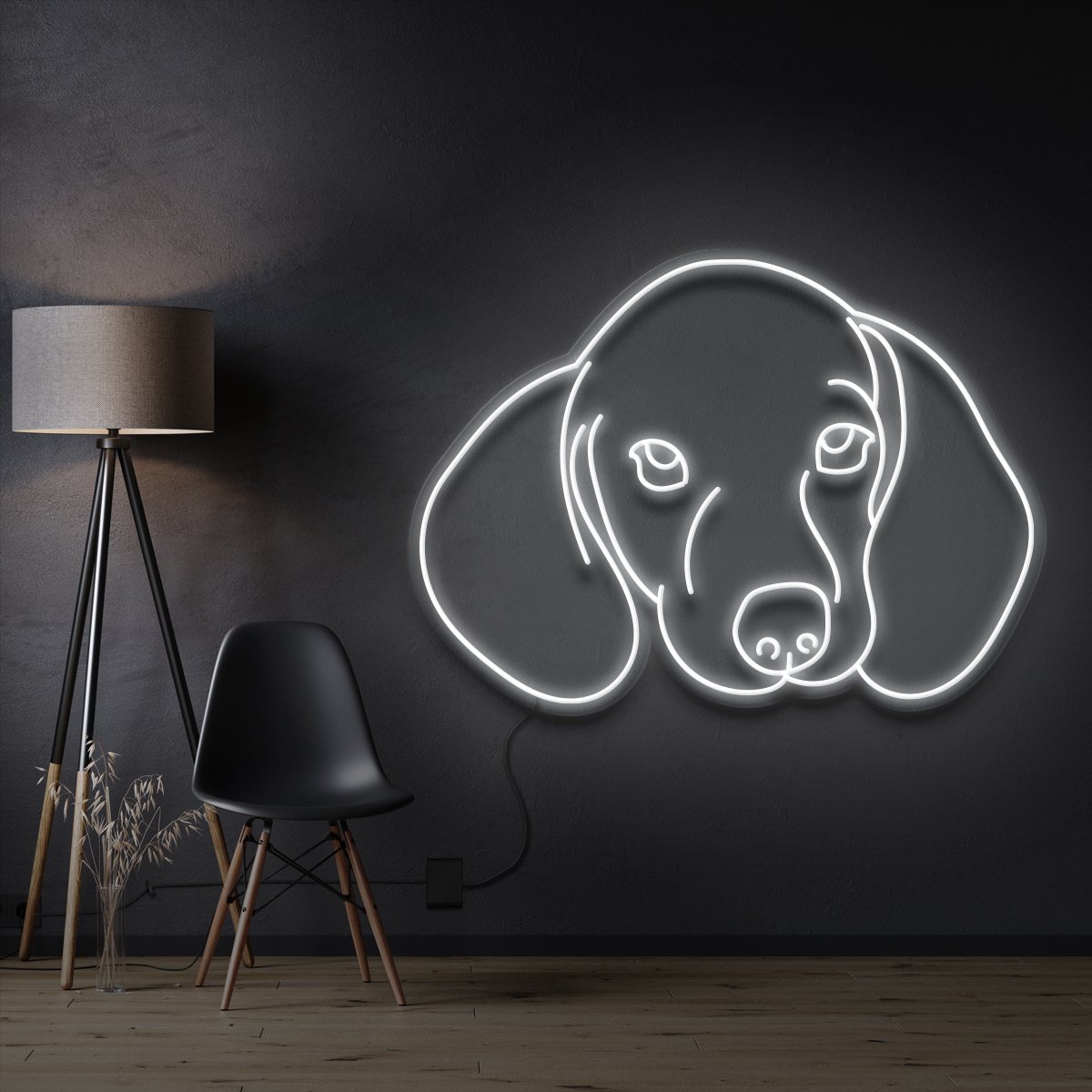 "Dachshund Face" Neon Sign