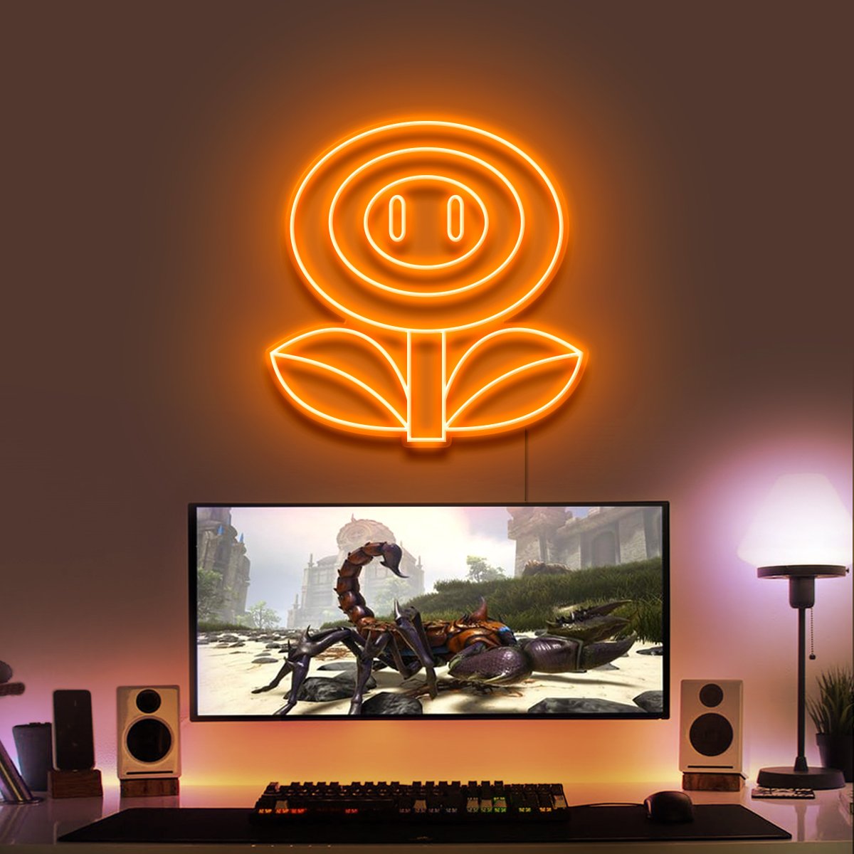 "Flower Power" Gaming Neon Sign