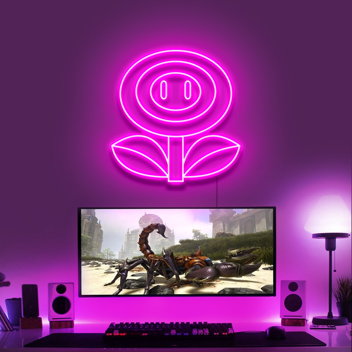 "Flower Power" Gaming Neon Sign