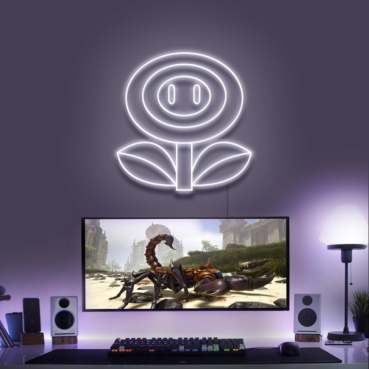 "Flower Power" Gaming Neon Sign