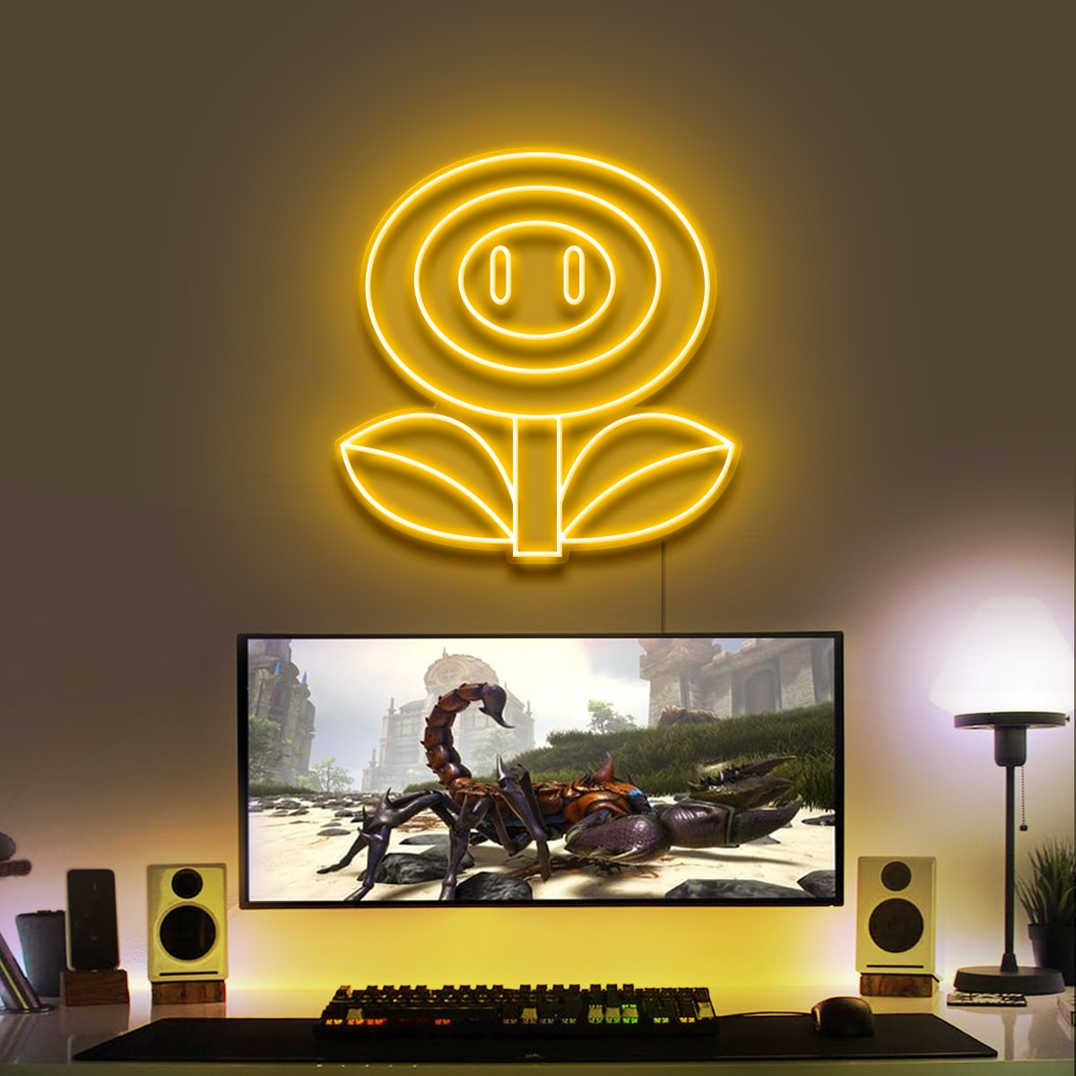 "Flower Power" Gaming Neon Sign