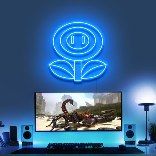 "Flower Power" Gaming Neon Sign