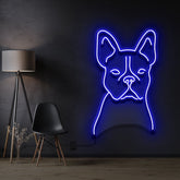 "French Bulldog Line Art" Neon Sign