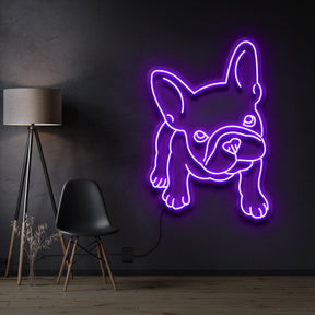 "French Bulldog Puppy" Neon Sign