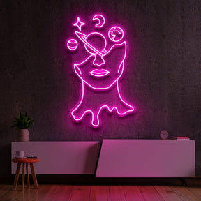 "Galaxy Brain" Neon Sign