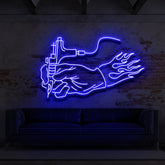 "Hand of an Artist" Neon Sign for Tattoo Parlours