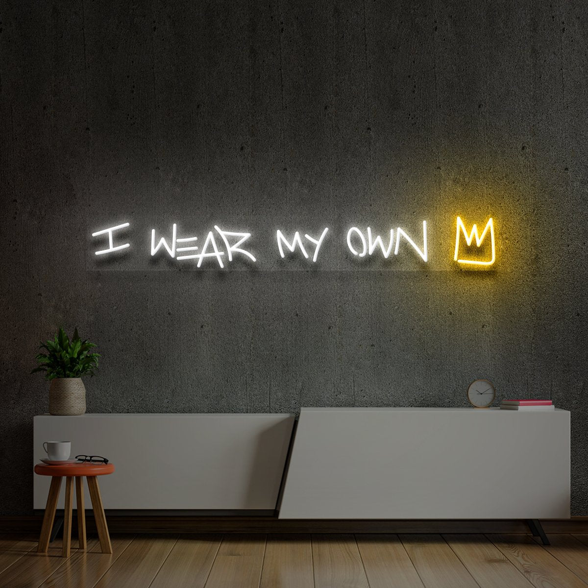 "I Wear My Own Crown" Multicolour Neon Sign