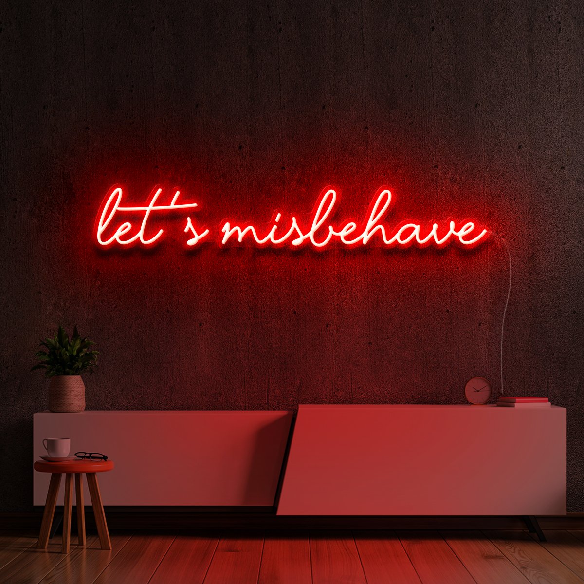 "Let's Misbehave" Neon Sign