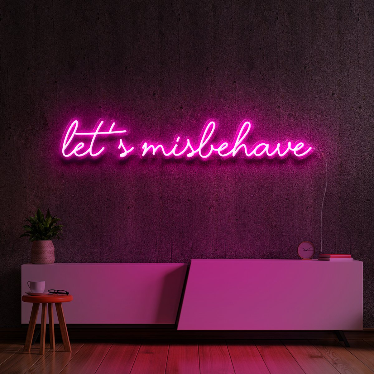"Let's Misbehave" Neon Sign