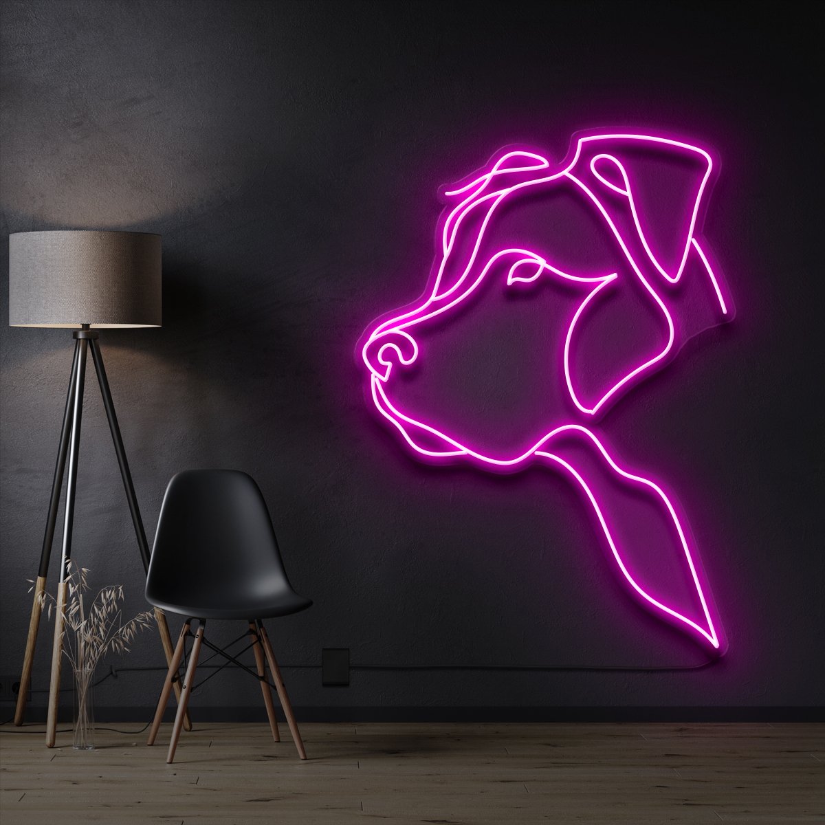 "Long Eared Pitbull" Neon Sign