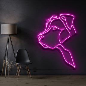 "Long Eared Pitbull" Neon Sign