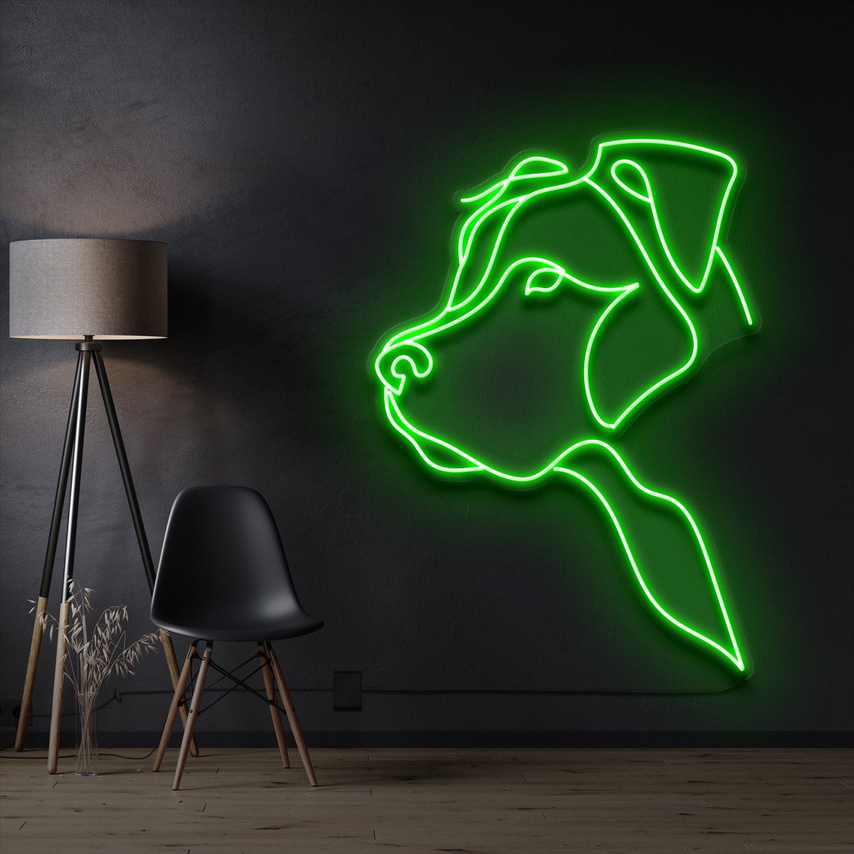 "Long Eared Pitbull" Neon Sign