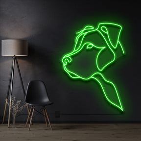 "Long Eared Pitbull" Neon Sign