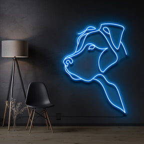 "Long Eared Pitbull" Neon Sign