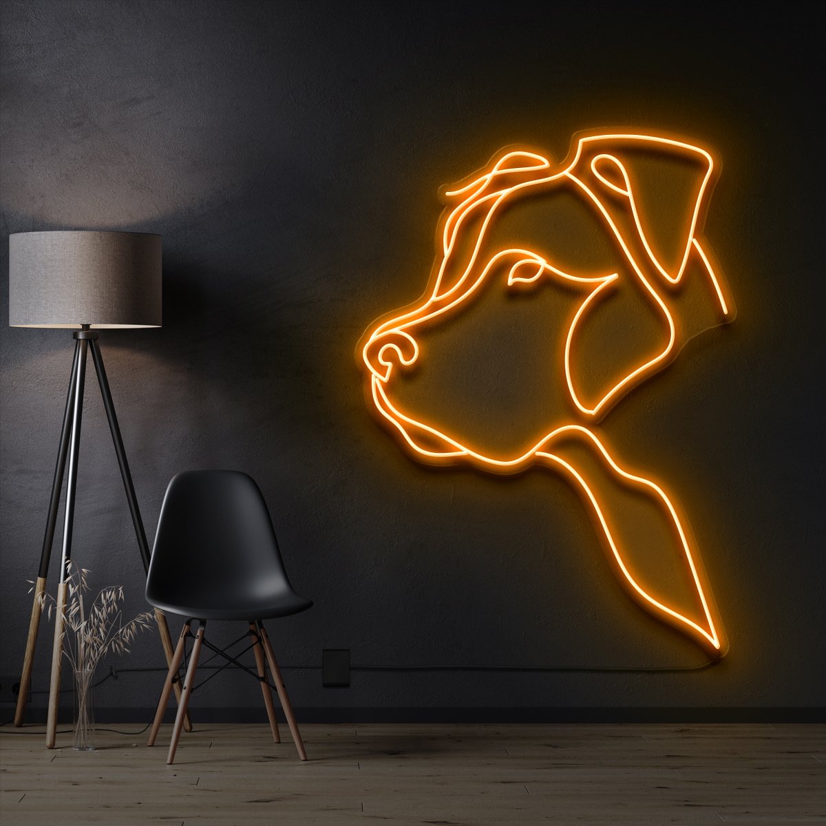"Long Eared Pitbull" Neon Sign