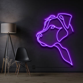 "Long Eared Pitbull" Neon Sign